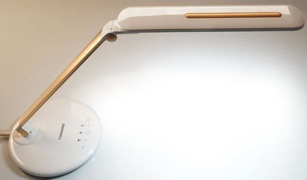 Đèn bàn cảm ứng ba màu ánh sáng Tiross 8W TS1806 màu sữa