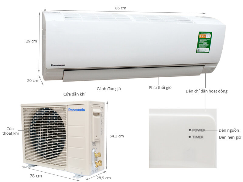 Máy lạnh Panasonic 1.5 HP CU/CS-KC12QKH-8 Máy lạnh Panasonic 1.5 HP CU/CS-KC12QKH-8