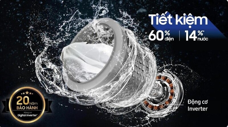 Máy giặt Samsung Inverter 17 kg WA17CG6442BDSV