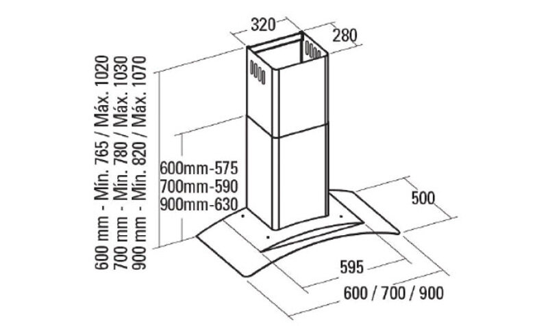 Máy hút mùi Cata GAMMA 900 Máy hút mùi Cata GAMMA 900