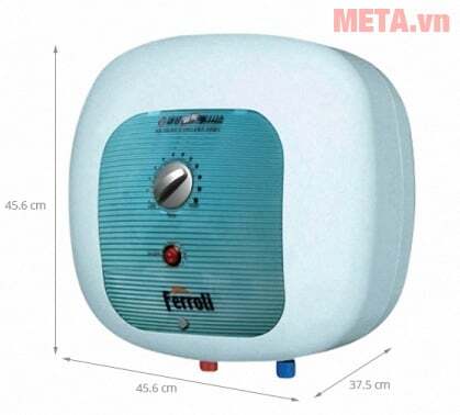 Bình nóng lạnh Ferroli Cubo Export 15L Kích thước của sản phẩm