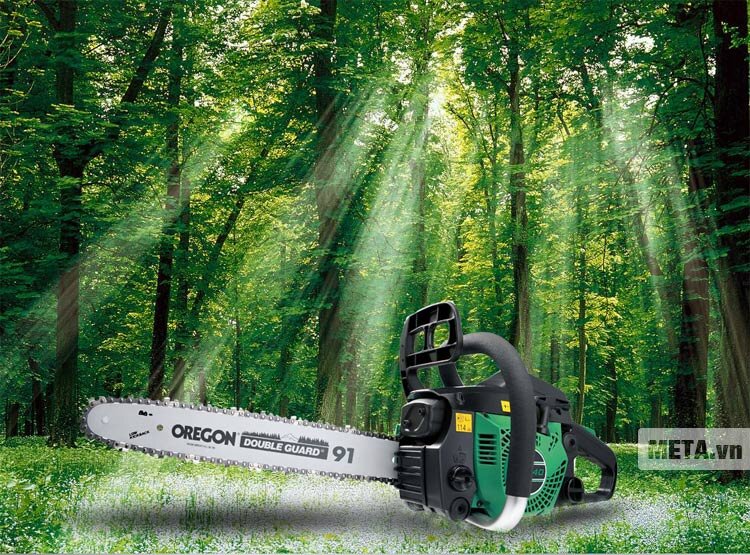 Máy cưa xích Oshima CMI 40 với kiểu dáng hiện đại. Máy cưa xích Oshima CMI 40 với kiểu dáng hiện đại.