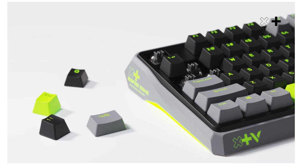 Bàn phím cơ Rapoo V750Pro - 98 White Grey Red (Dây USB/Optical Red switch/Led RGB)