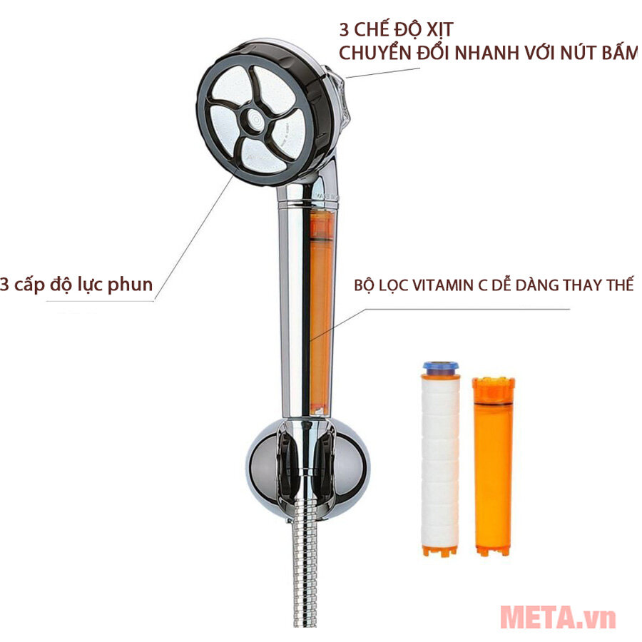 Vòi tắm Sonaki Tornado Vitamin C SVH-140CR