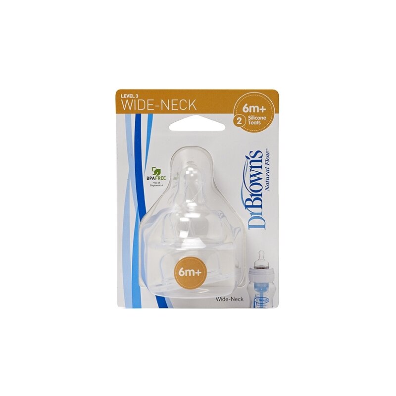  Hộp 2 chiếc núm vú cổ rộng Dr Brown's (level 3)