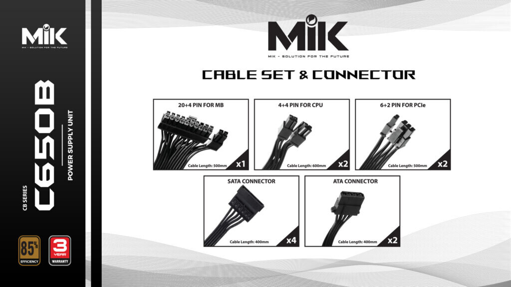 Nguồn MIK C650B 80PLUS BRONZE