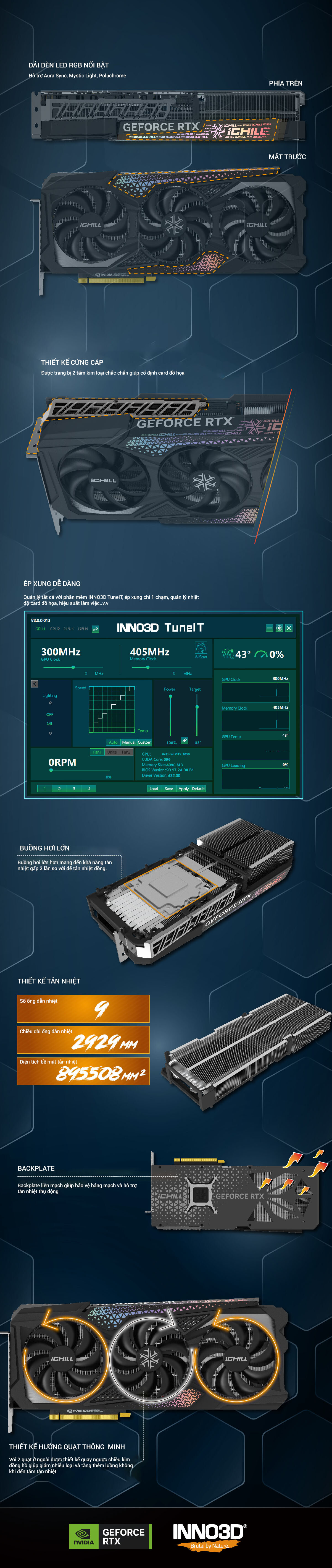 Card màn hình INO3D RTX 4090 ICHILL X3 24GB