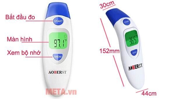 Nhiệt kế điện tử hồng ngoại AOBERST đo trán tai IT-161