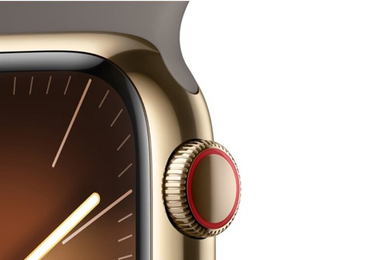 Đồng hồ thông minh Apple Watch S9 LTE 41mm viền thép không gỉ dây silicone