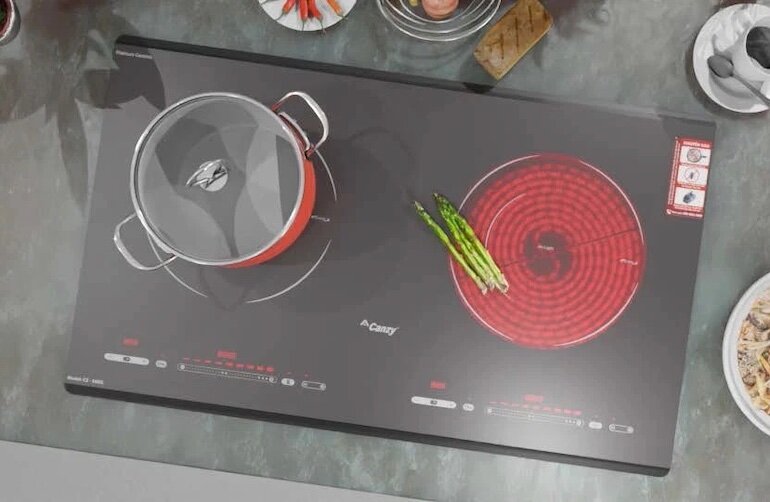 Bếp từ hồng ngoại âm 2 vùng nấu Canzy CZ-56RD