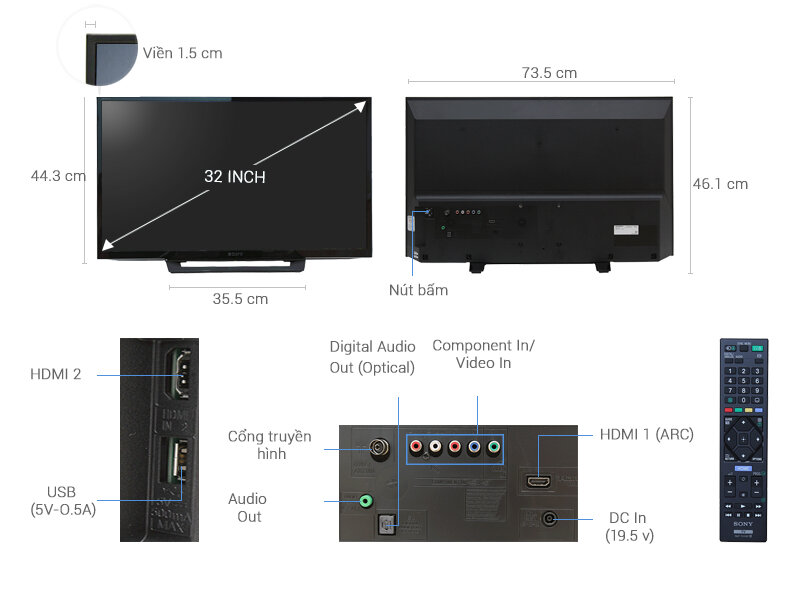 Tivi Sony 32 inch KDL-32R300D Tivi Sony 32 inch KDL-32R300D