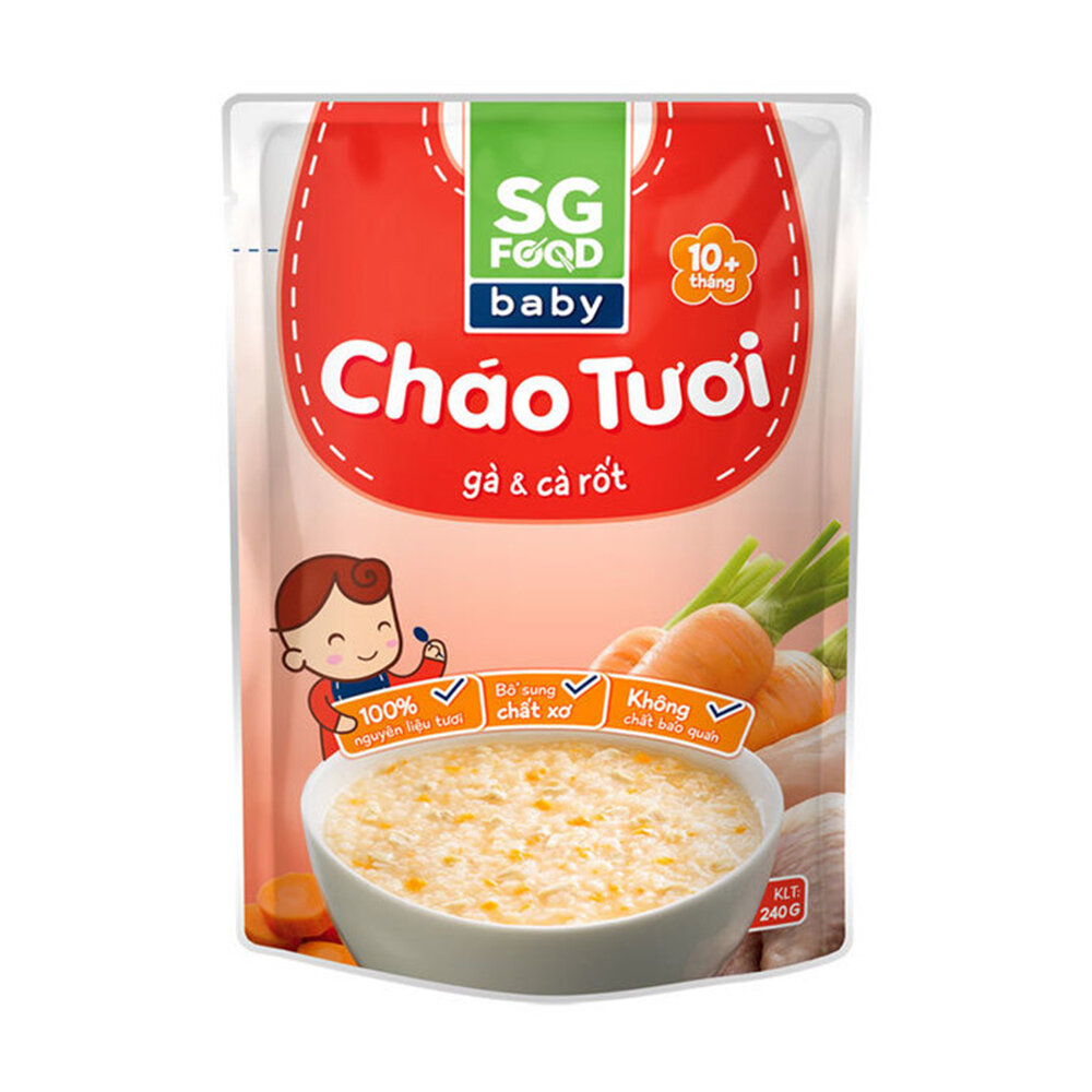  Cháo tươi Sài Gòn Food Baby vị thịt gà cà rốt 10M 