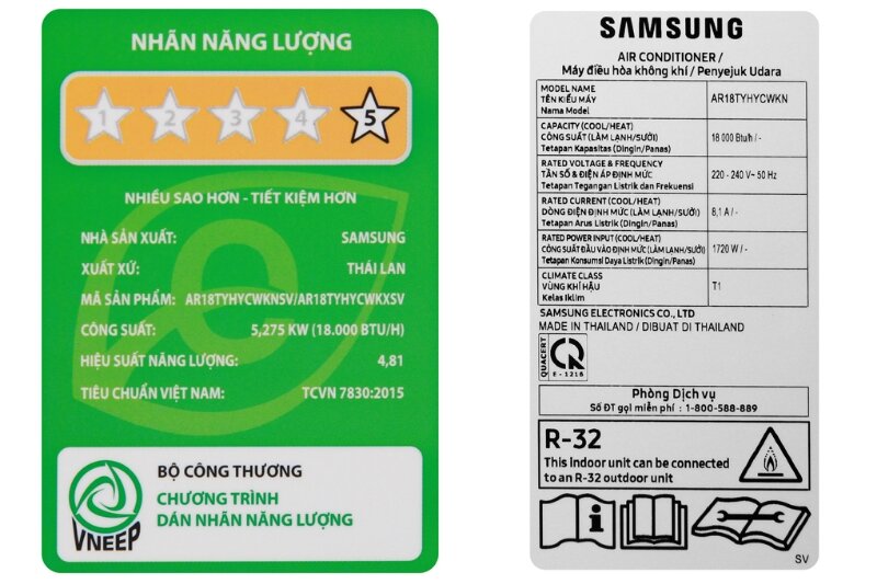 Điều Hòa Samsung Inverter 18000 BTU AR18TYHYCWKNSV tiết kiệm điện