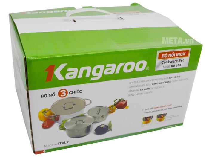 Bộ nồi Kangaroo KG182 3 chiếc