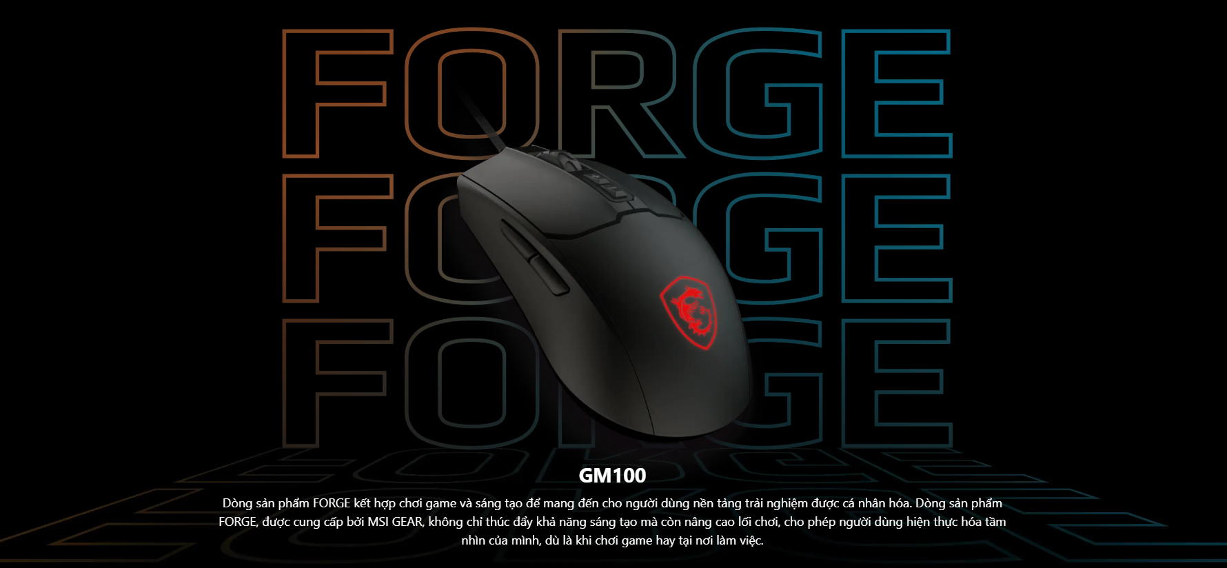 Chuột Gaming có dây MSI FORGE GM100 1