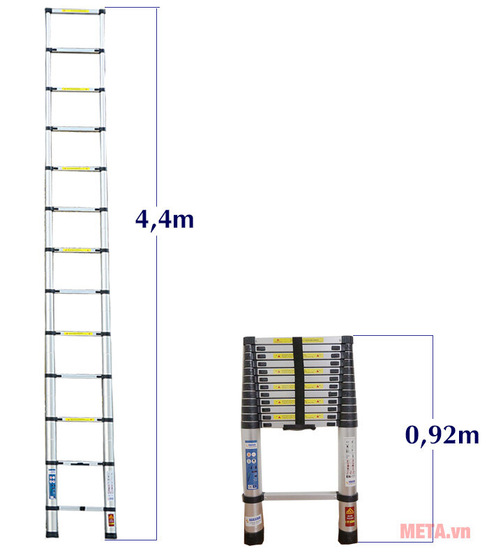 Thang nhôm rút đơn Hakawa HK-144