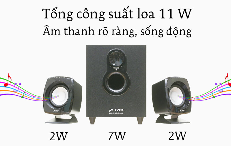 Loa vi tính Fenda F203G - 2.1 Loa vi tính Fenda F203G - 2.1