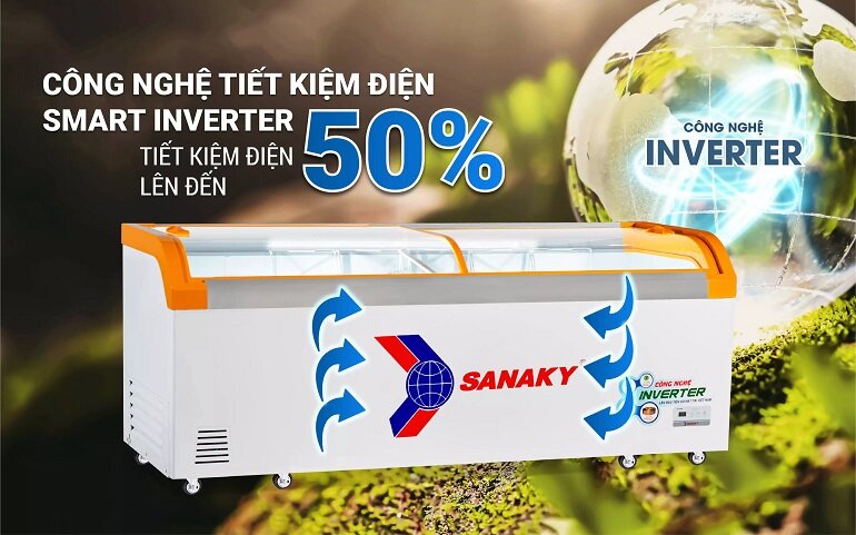Tủ đông Sanaky inverter 1 ngăn 750 lít VH-1099K3A