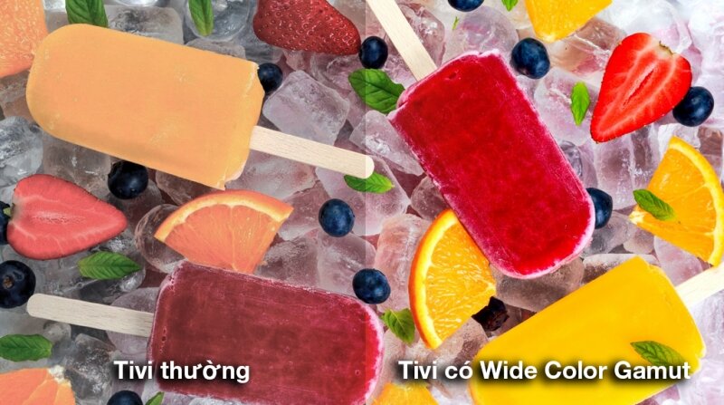 Dải màu rộng, rực rỡ hơn với Wide Color Gamut (Ảnh: Điện Máy Xanh).