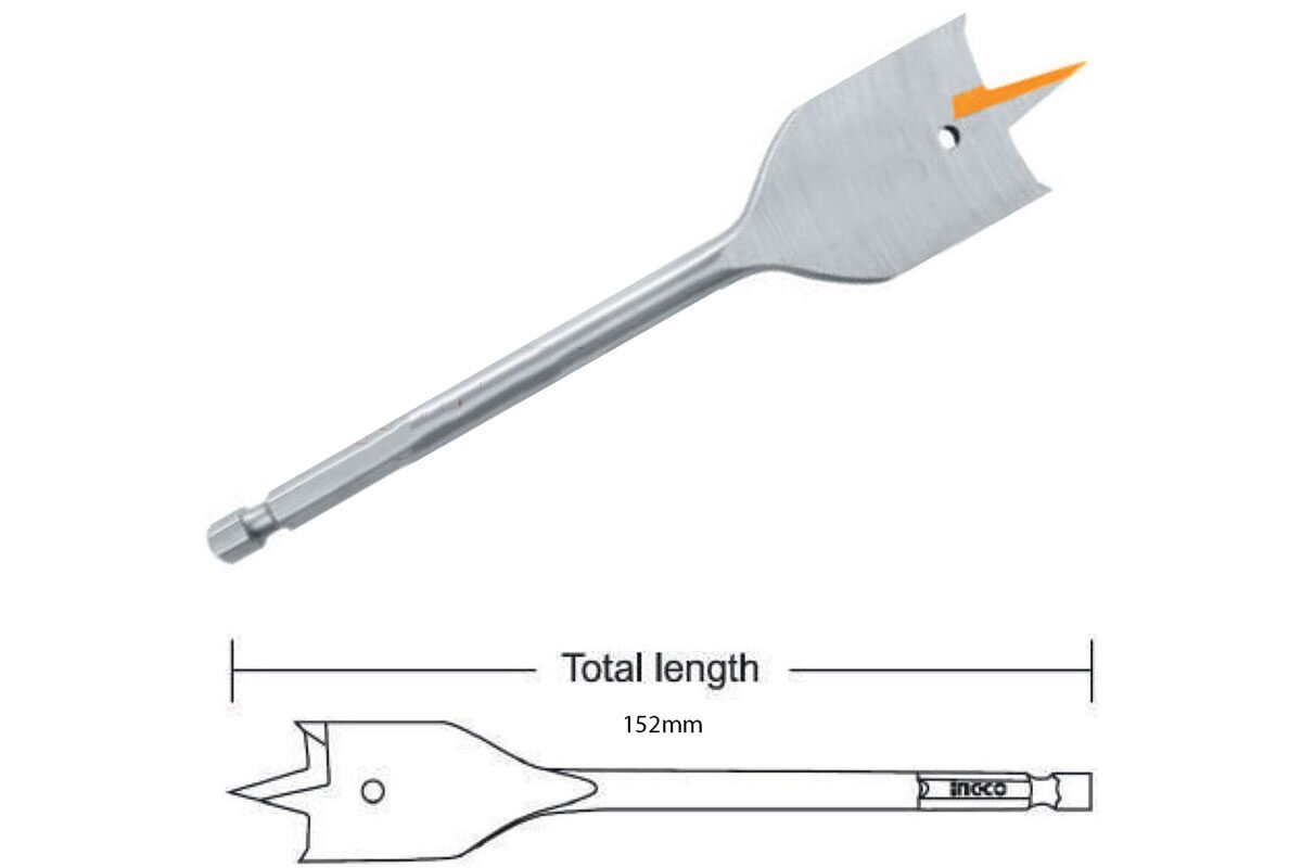 Mũi Khoan Gỗ Đầu Dẹp 25mm INGCO DBW2212501