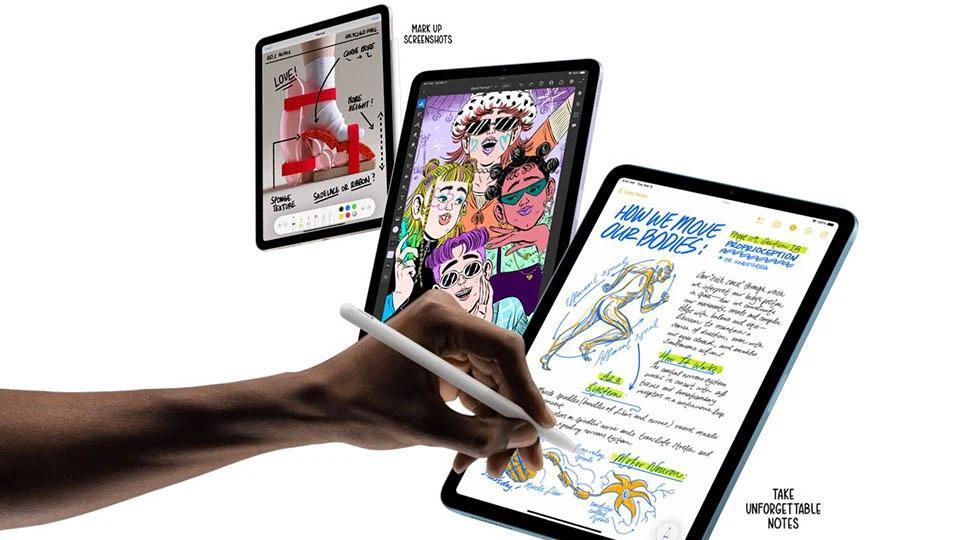 iPad Air 5 kết hợp với phụ kiện Apple Pencil hay Magic Keyboard sẽ hỗ trợ người dùng hoàn hảo hơn