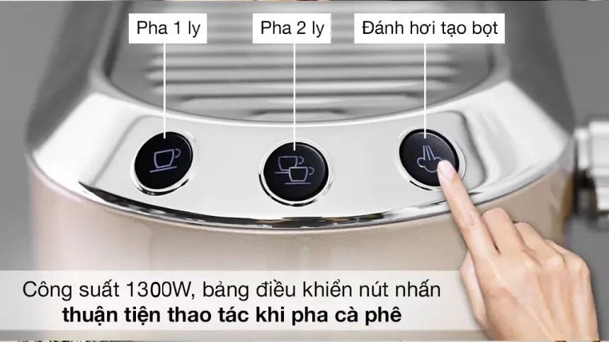 Delonghi EC885.BG có nút nhấn dễ sử dụng Delonghi EC885.BG