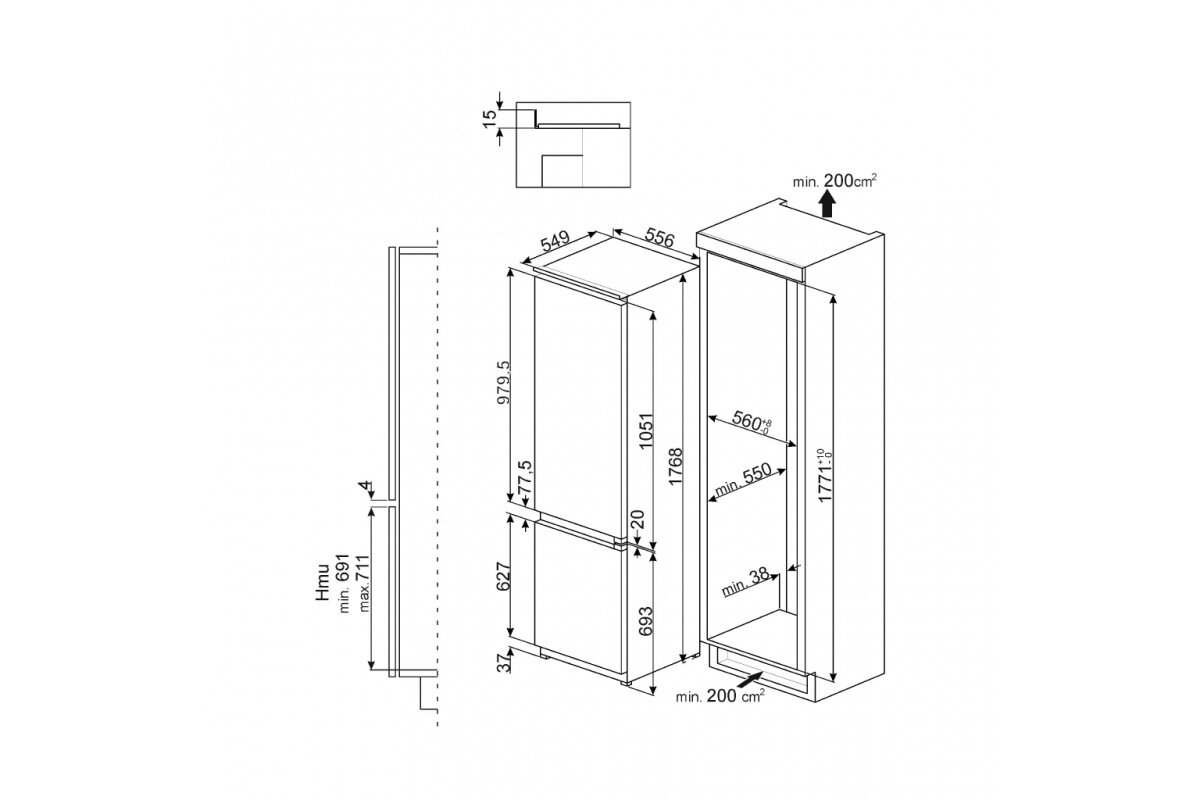 tủ lạnh Smeg CD7276NLD2P1