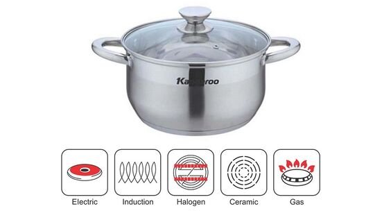 Nồi inox đơn Kangaroo size 16 KG878S - hình 4