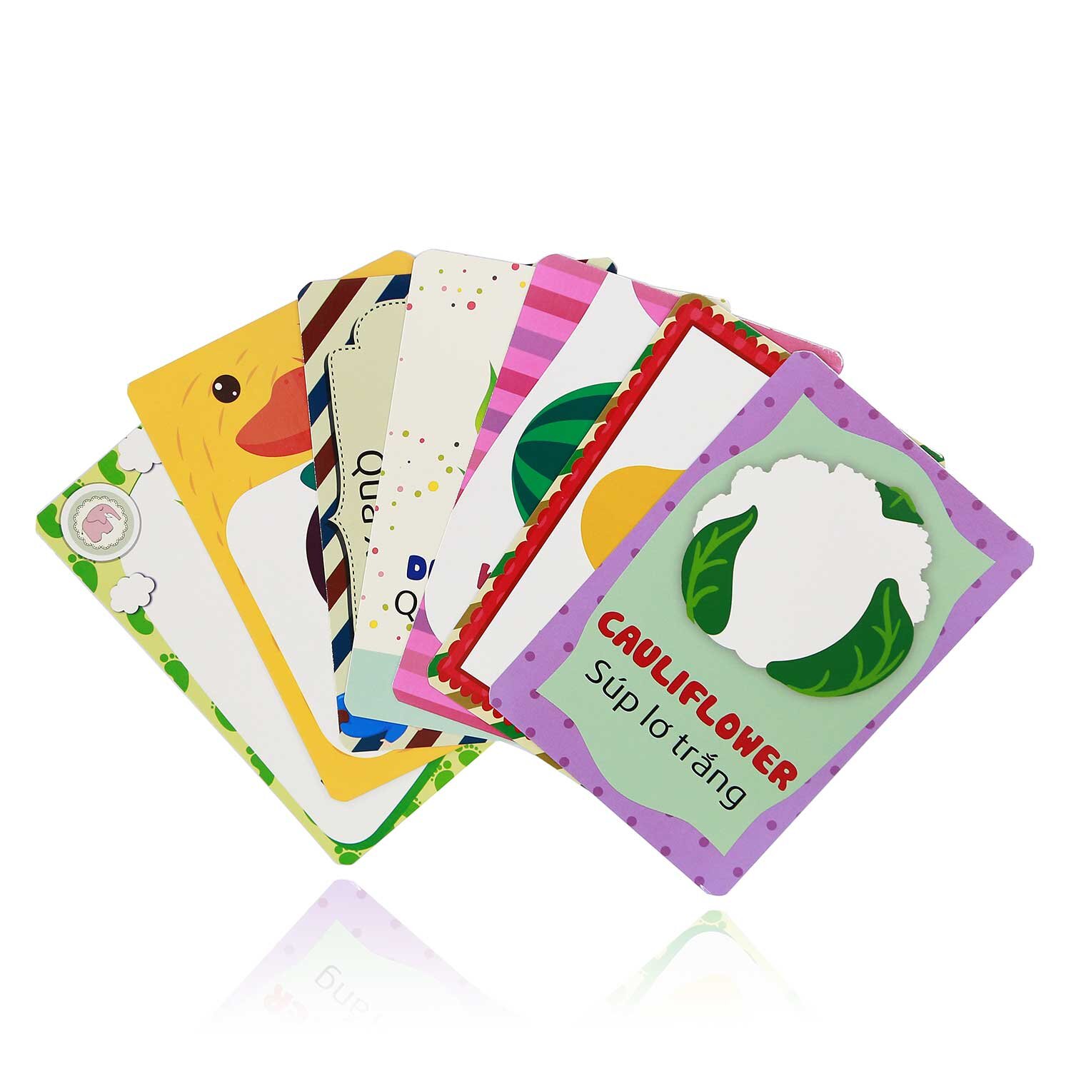 Thẻ học vui cùng bé - Nhận biết và tô màu rau, củ, quả  Thẻ học vui cùng bé - Nhận biết và tô màu rau, củ, quả