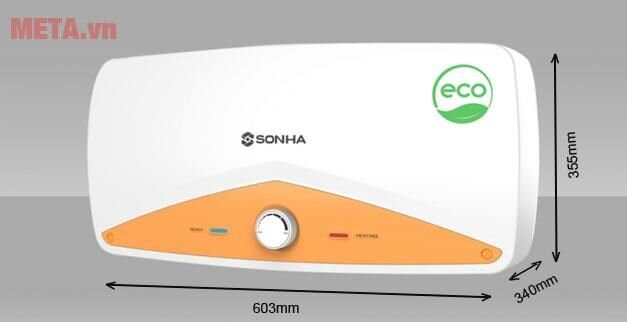 Bình nóng lạnh Sơn Hà Eco ngang S15NC - 15 lít