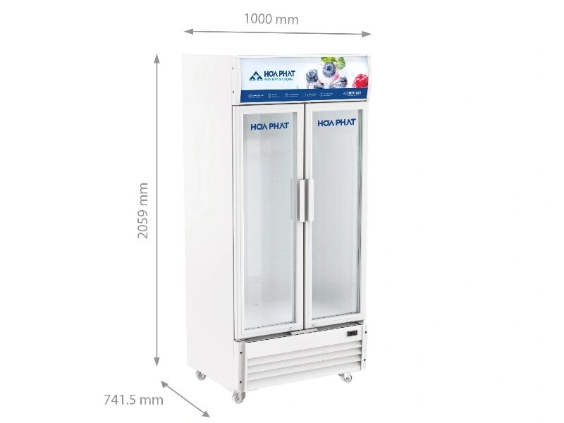 Tủ mát Hòa Phát Inverter 2 cánh 812 Lít HSR D8812