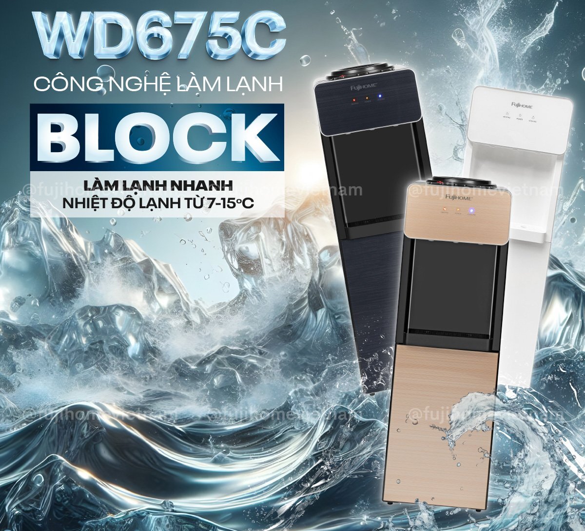 Cây nước nóng lạnh Fujihome WD675C