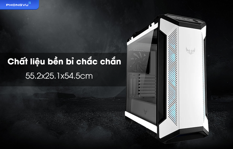Case ASUS TUF Gaming GT501 White Edition - SP005268 | Chất liệu bền bỉ chắc chắn