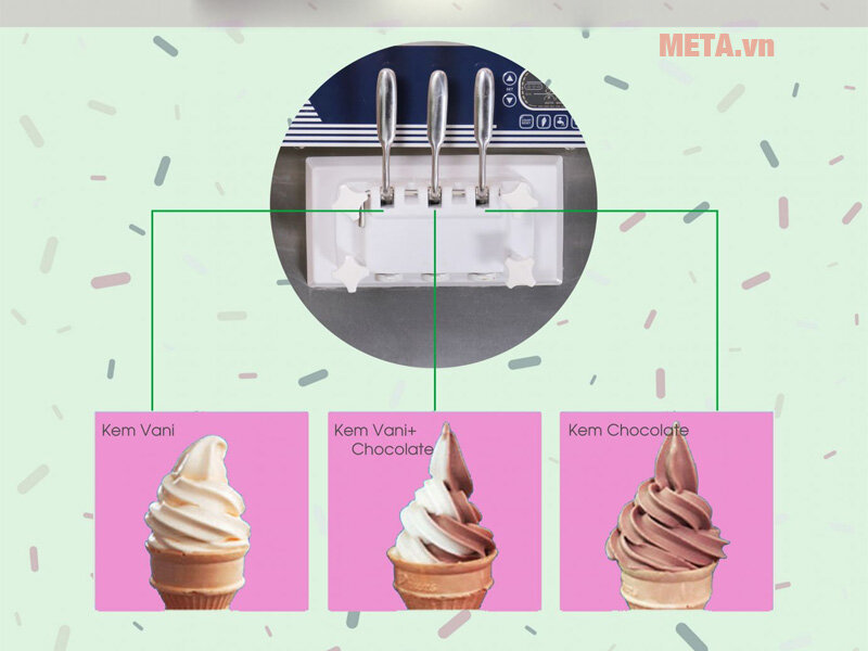 Máy làm kem tươi Jingling BQ 2018 (BQ-620Y) - 2 Block