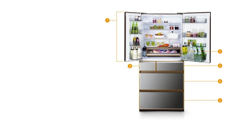 Tủ lanh 6 cánh Panasonic NR-F681GT-X2 657 Lít