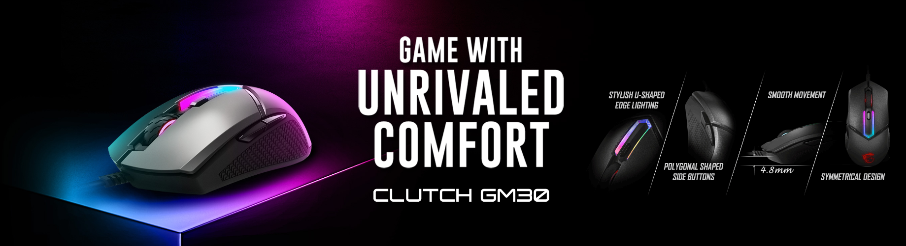 Chuột game MSI Clutch GM30 đen (USB/RGB) 1