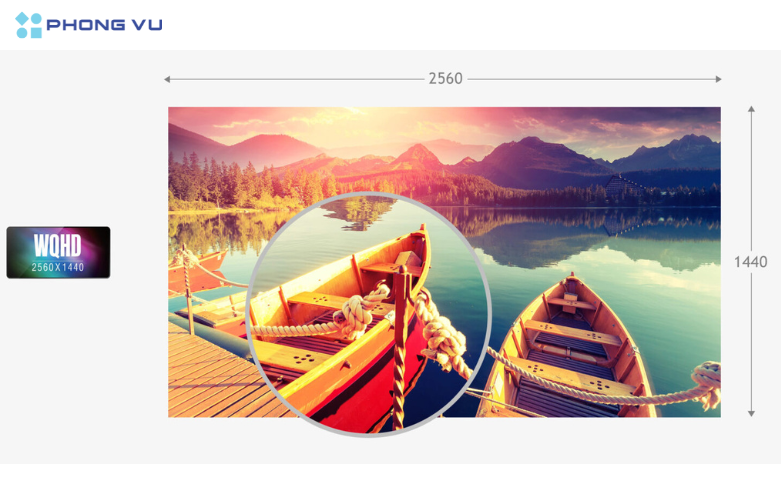Màn hình IPS 27 inch của B278U cung cấp hình ảnh sắc nét với độ phân giải WQHD (2560 x 1440).