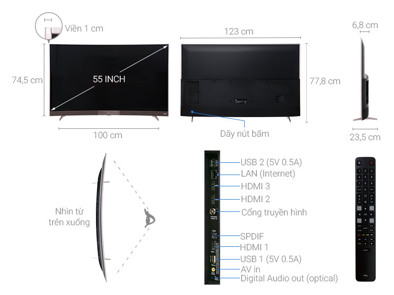 Smart Tivi TCL 55 inch L55P3-CF Smart Tivi TCL 55 inch L55P3-CF