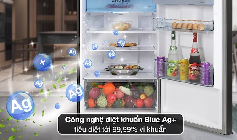 Công nghệ diệt khuẩn Blue Ag+ trên tủ lạnh