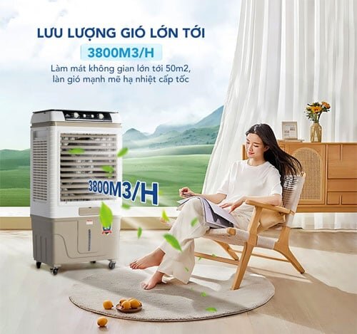 máy làm mát không khí Hòa Phát HPCF1-011 có thể làm mát cho không gian dưới 50m2