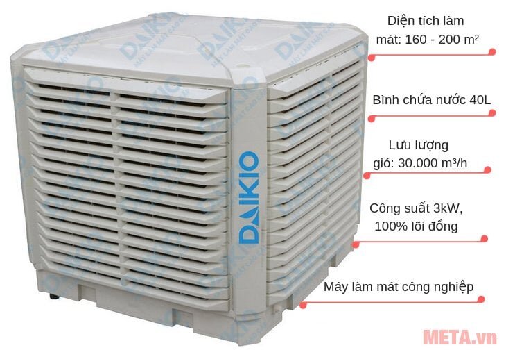 Máy làm mát không khí Daikio DK-30000 dòng cho nhà xưởng, không gian mở 