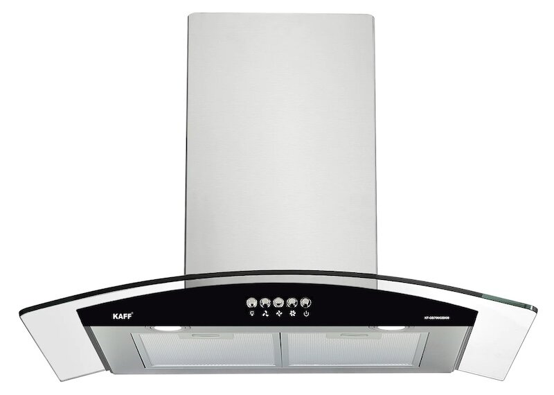 Máy hút mùi Kaff KF-GB706 sở hữu thiết kế kính cong hiện đại