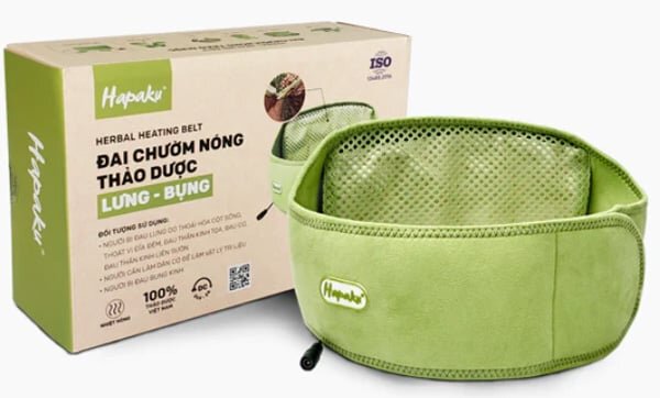 Hình ảnh đai chườm nóng thảo dược lưng bụng Hapaku