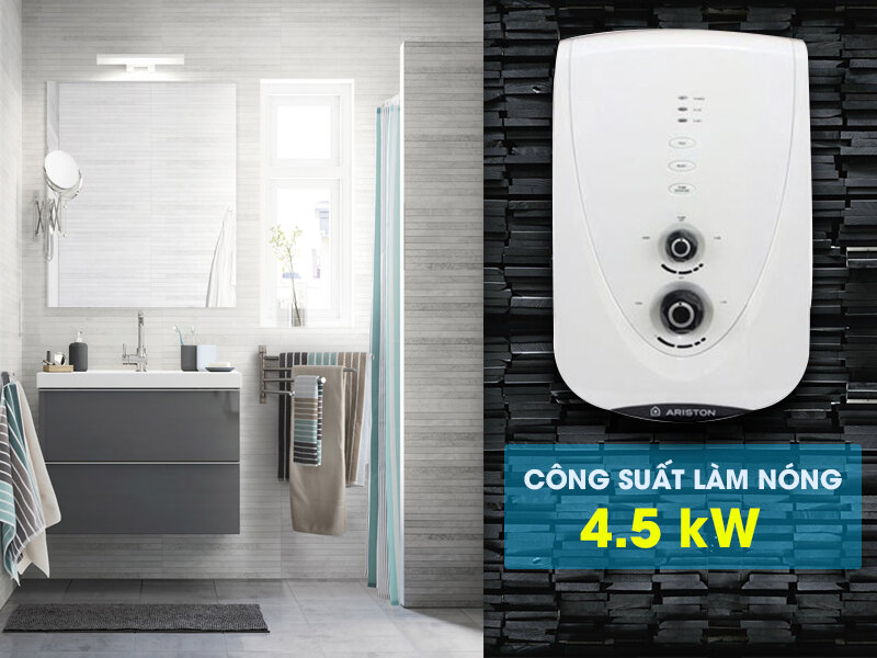 Máy nước nóng Ariston IM-4522EP 4.5 kW (Trắng) Máy nước nóng Ariston IM-4522EP 4.5 kW (Trắng)