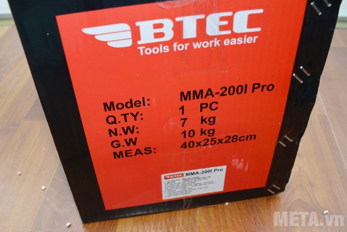 Máy hàn Inverter Btec MMA-200I Pro