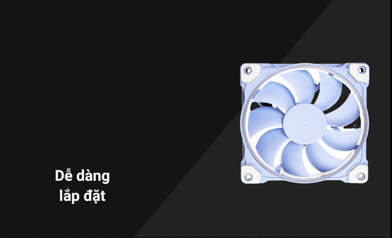 Quạt case ID-COOLING ZF-12025 (Xanh)| Dễ dàng lắp đặt