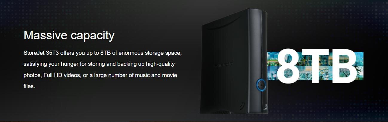 Ổ cứng di động HDD Transcend 8TB 3.5 inch StoreJet 35T3 (TS8TSJ35T3) 2