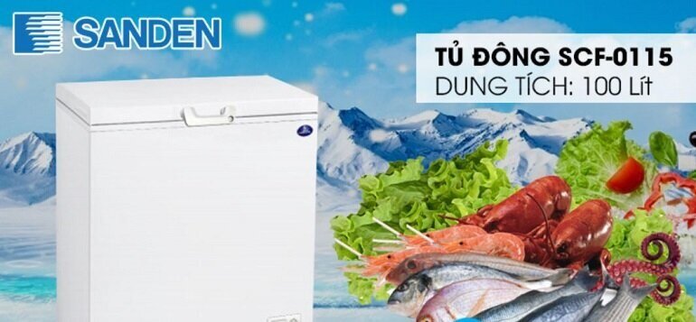 Tủ đông Sanden 1 ngăn 100 lít SCF-0115