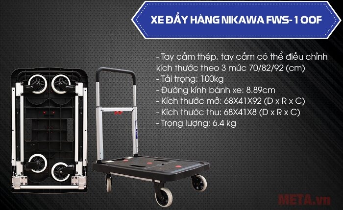 Xe đẩy hàng Nikawa FWS-100F Xe đẩy hàng Nikawa FWS-100F