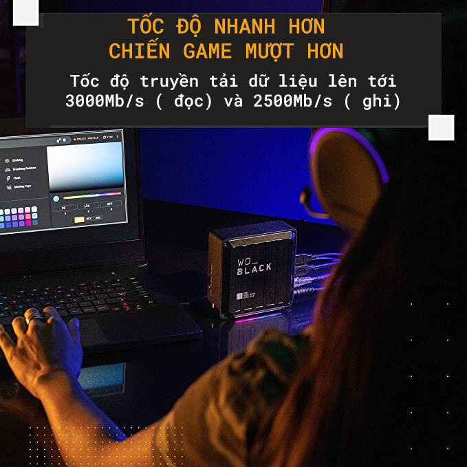 Ổ cứng di động WD Black Game Dock SSD 1TB WDBA3U0010BBK-SESN